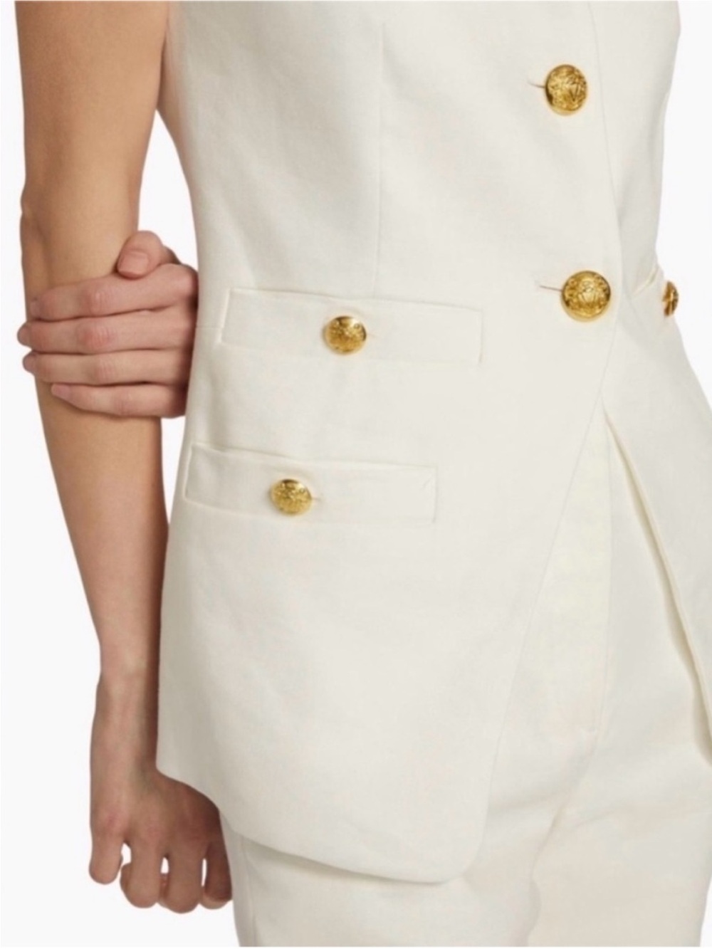 Veronica Beard Tamara Linen Vest - Picture 7 of 11